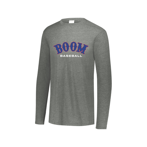 [FTLCUBGY-AXS-LOGO2] Decker Men's Tri-Blend T-Shirt - Long Sleeve (Adult XS, Gray, Logo 2)