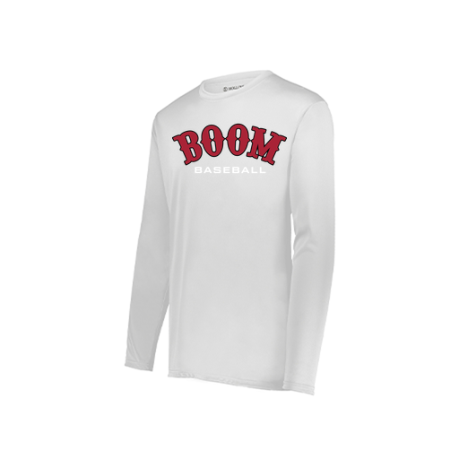 [222823.005.S-LOGO3] Youth LS Smooth Sport Shirt (Youth S, White, Logo 3)