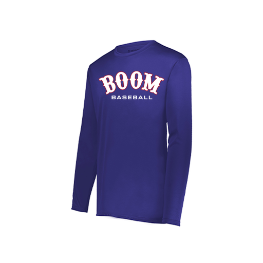 [222823.747.S-LOGO1] Youth LS Smooth Sport Shirt (Youth S, Purple, Logo 1)