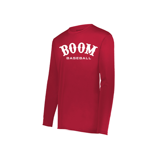 [222823.083.S-LOGO1] Youth LS Smooth Sport Shirt (Youth S, Red, Logo 1)