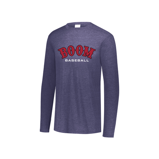 [FTLCUBNV-YS-LOGO3] Decker Youth Tri-Blend T-Shirt - Long Sleeve (Youth S, Navy, Logo 3)