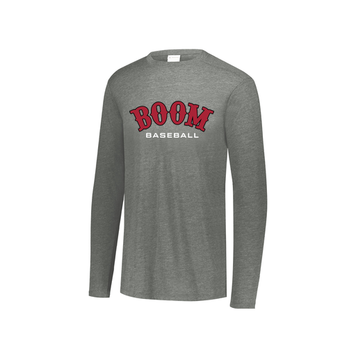 [FTLCUBGY-YS-LOGO3] Decker Youth Tri-Blend T-Shirt - Long Sleeve (Youth S, Gray, Logo 3)