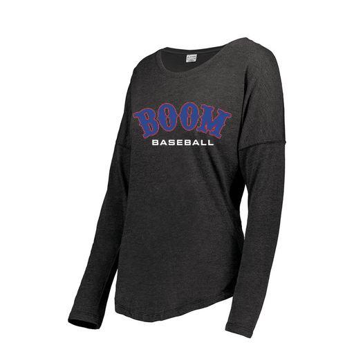 [FTLCUBBK-FAXS-LOGO2] Decker Women's Tri-Blend T-Shirt - Long Sleeve (Female Adult XS, Black, Logo 2)